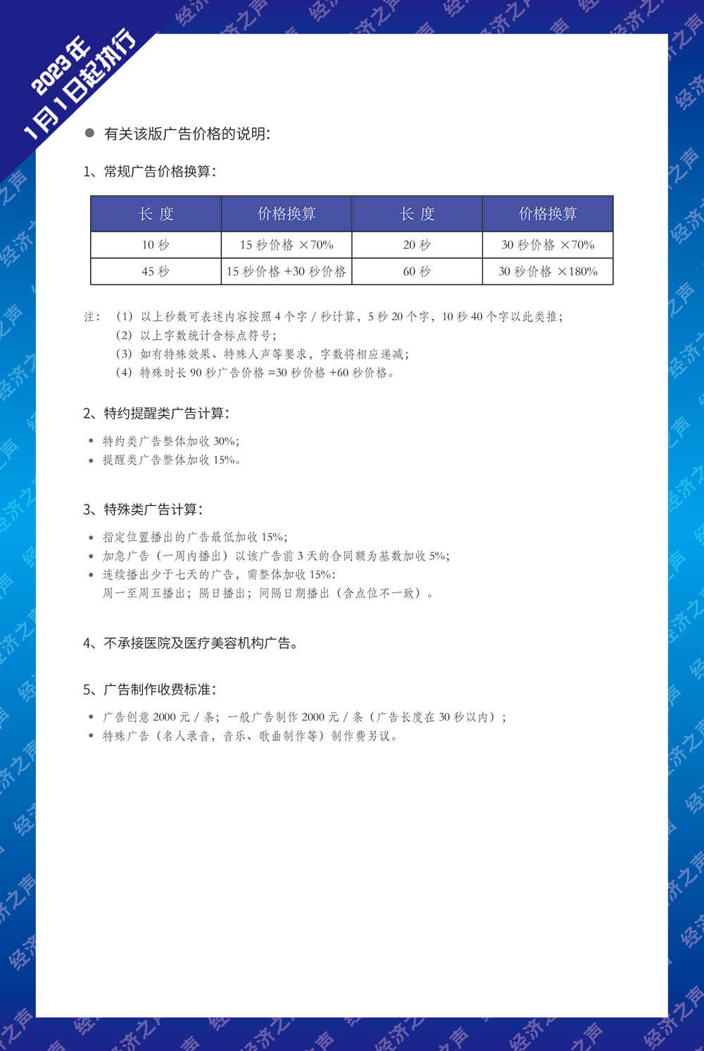 经济之声背面